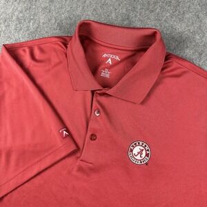 Alabama Crimson Tide‎ Polo Shirt Men XL Red Logo Performance Stretch Roll Tide